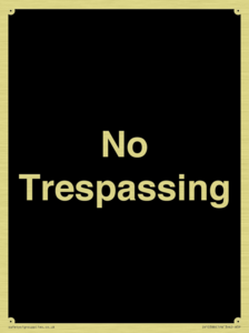 No Trespassing